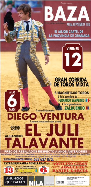 Cartel Taurino Baza Feria 14