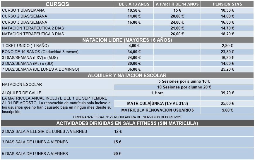 Servicios para Baza - Piscina Cubierta Municipal de Baza Piscina Cubierta Municipal de Baza