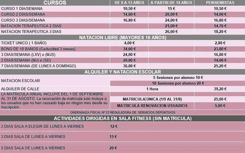 Servicios para Baza - Piscina Cubierta Municipal de Baza Piscina Cubierta Municipal de Baza